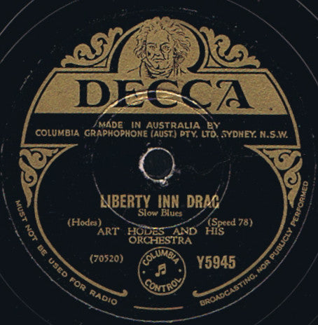 Art Hodes And His Orchestra : Georgia Cake Walk / Liberty Inn Drag (Shellac, 10")