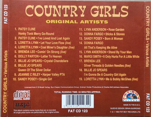 Various : Country Girls - Original Artists (CD, Album, Comp)