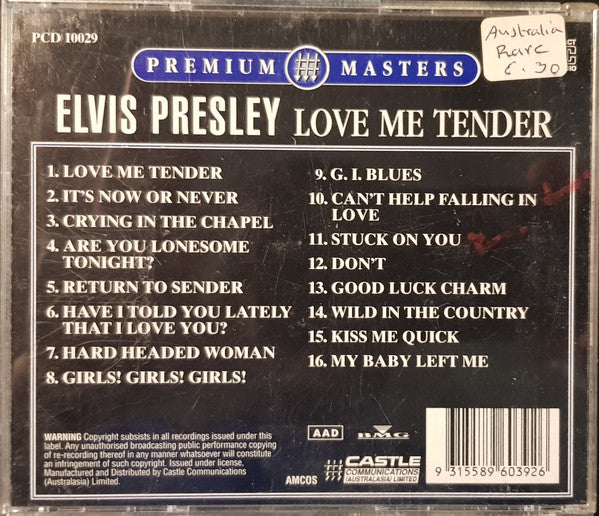 Elvis Presley : Love Me Tender (CD, Comp)