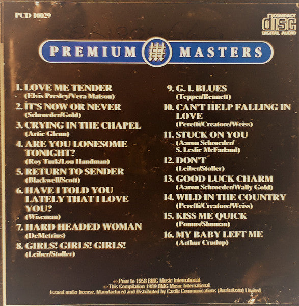Elvis Presley : Love Me Tender (CD, Comp)