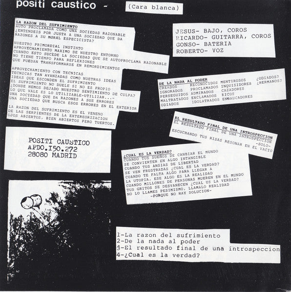Positi Caustico / Violent Headache : El Resultado Final De Una Introspeccion / Violent Headache (7")