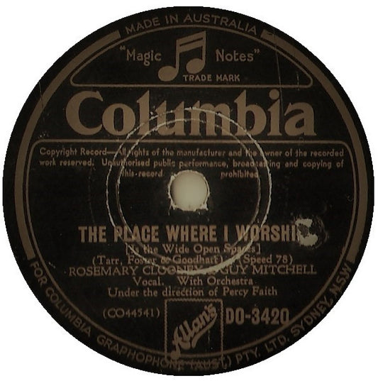 Rosemary Clooney, Guy Mitchell : The Place Where I Worship / The House Of Singing Bamboo (Shellac, 10")