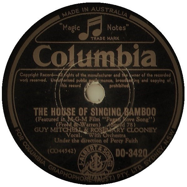 Rosemary Clooney, Guy Mitchell : The Place Where I Worship / The House Of Singing Bamboo (Shellac, 10")