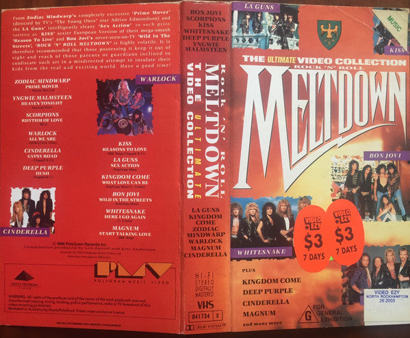 Various : Rock 'N' Roll Meltdown (VHS, Comp, PAL)