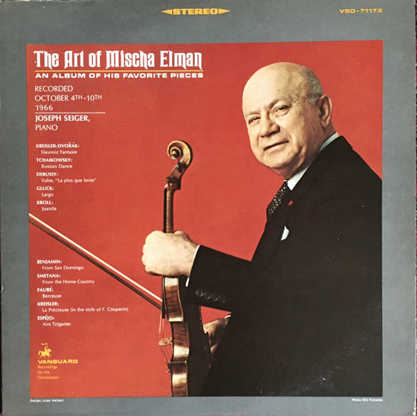 Mischa Elman, Joseph Seiger : The Art Of Mischa Elman (LP, Album, RE)