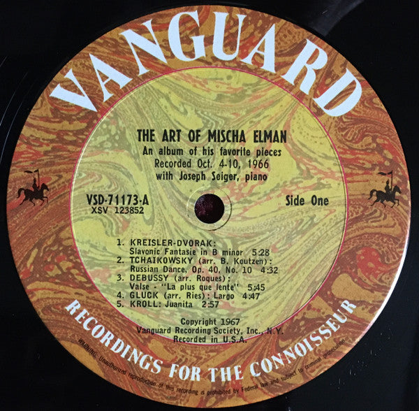 Mischa Elman, Joseph Seiger : The Art Of Mischa Elman (LP, Album, RE)