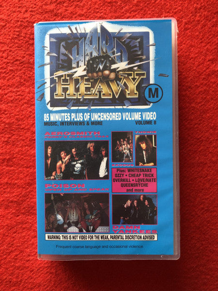 Various : Hard 'N' Heavy Volume 8 (VHS, Mono, PAL)