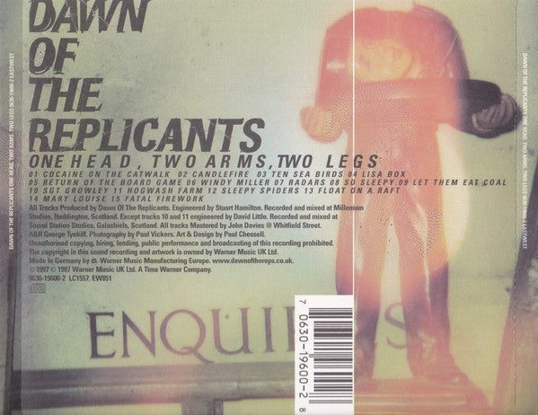 Dawn Of The Replicants : One Head, Two Arms, Two Legs (CD, Album)