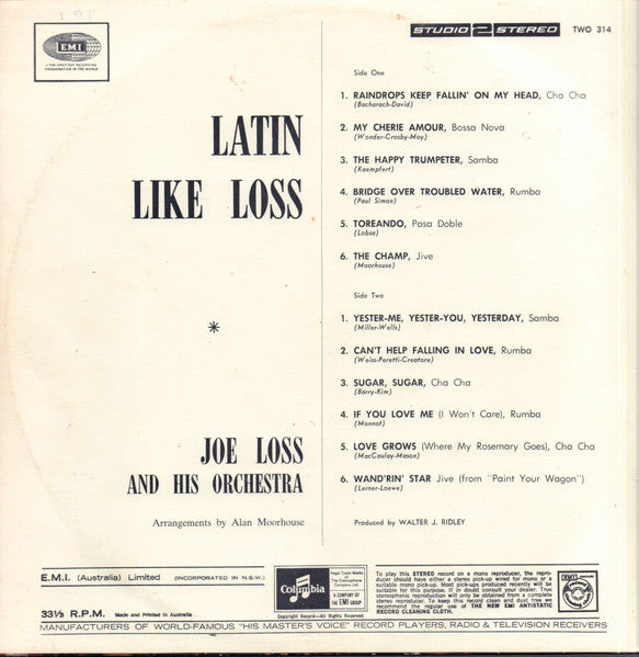 Joe Loss & His Orchestra : Latin Like Loss (LP, Album)