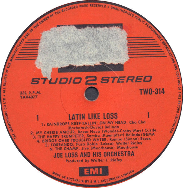 Joe Loss & His Orchestra : Latin Like Loss (LP, Album)
