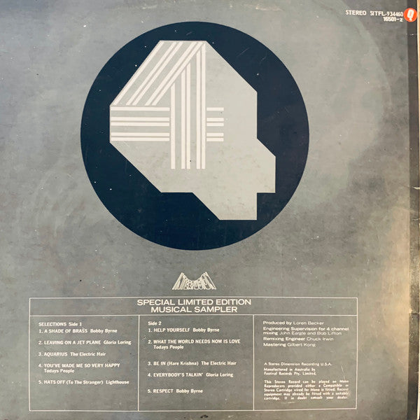 Various : 4 Track Quadrophonic Sampler (LP, Comp, Quad, Smplr)