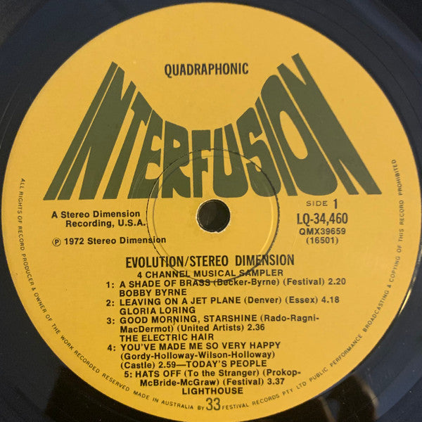 Various : 4 Track Quadrophonic Sampler (LP, Comp, Quad, Smplr)