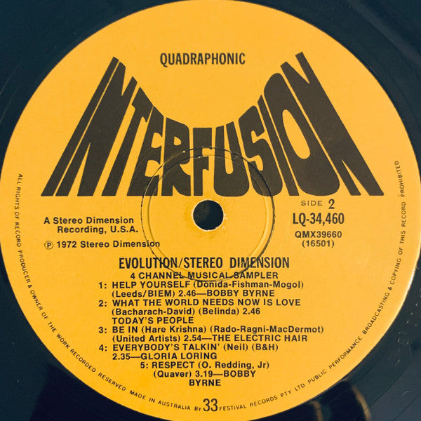 Various : 4 Track Quadrophonic Sampler (LP, Comp, Quad, Smplr)