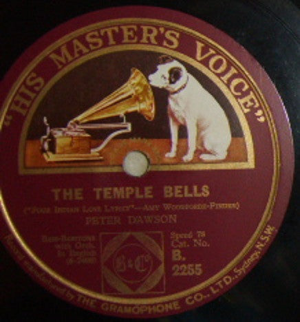 Peter Dawson : The Temple Bells / Less Than The Dust (Shellac, 10")