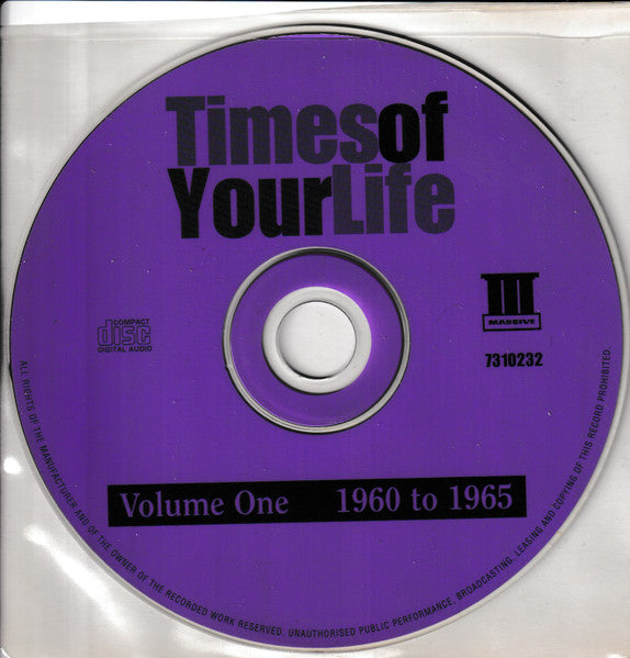 Various : Times Of Your Life Volume 1 1960 - 1965 (CD, Comp)