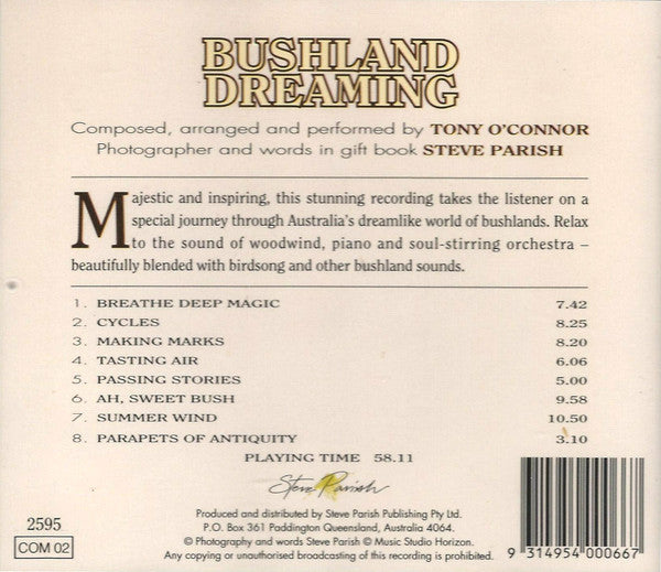 Tony O'Connor (2) : Bushland Dreaming (CD, Album)