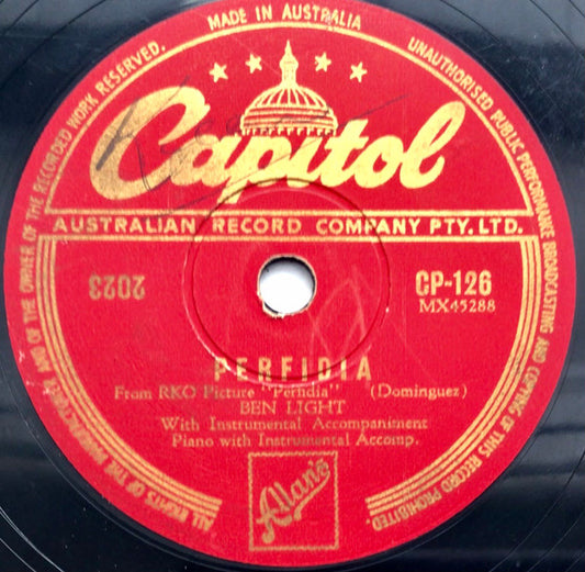 Ben Light : Perfidia / Mistakes (Shellac, 10")