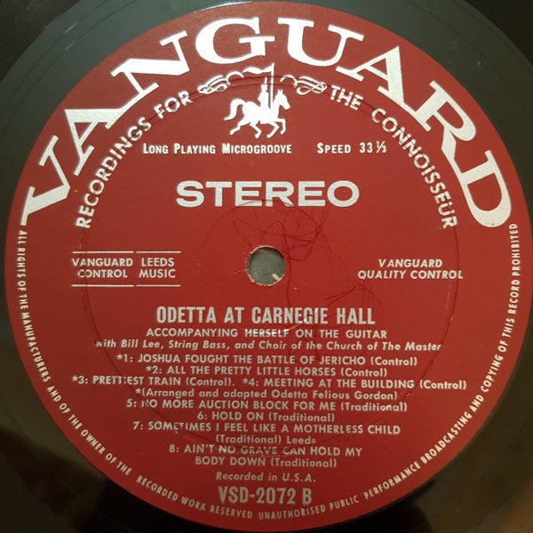 Odetta : At Carnegie Hall (LP, Album)