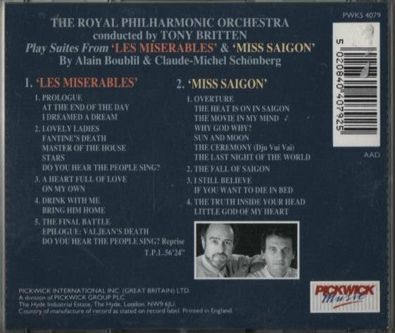 The Royal Philharmonic Orchestra* : Miss Saigon And Les Miserables (CD)