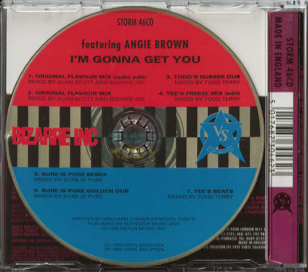 Bizarre Inc Featuring Angie Brown : I'm Gonna Get You (CD, Single)