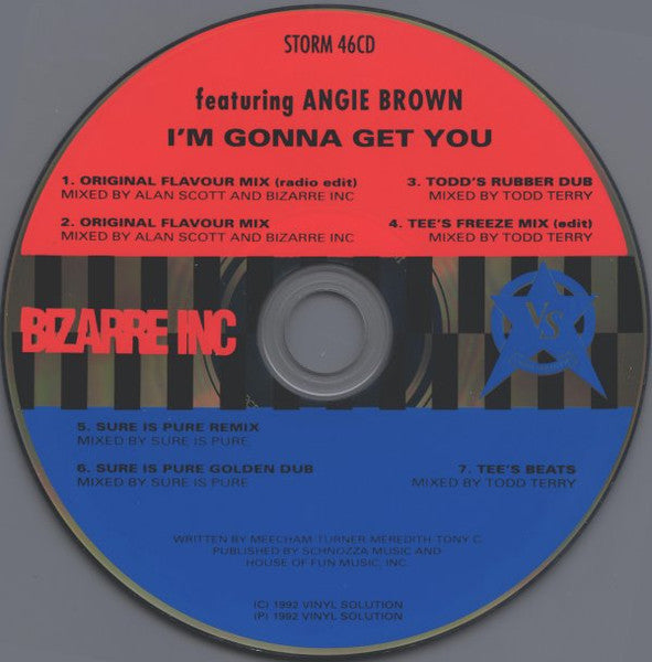 Bizarre Inc Featuring Angie Brown : I'm Gonna Get You (CD, Single)