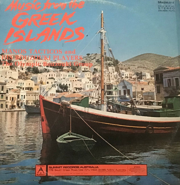 Tacticos And His Bouzoukis, The Olympic Bouzouki Group : Music From The Greek Islands (LP, Album, Gat)