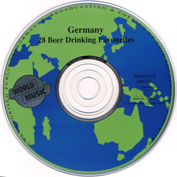 Unknown Artist : Germany - 28 Beer Drinking Favourites (CD, Album, P/Mixed)