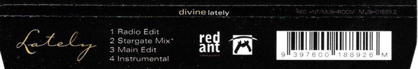 Divine (2) : Lately (CD, Single)