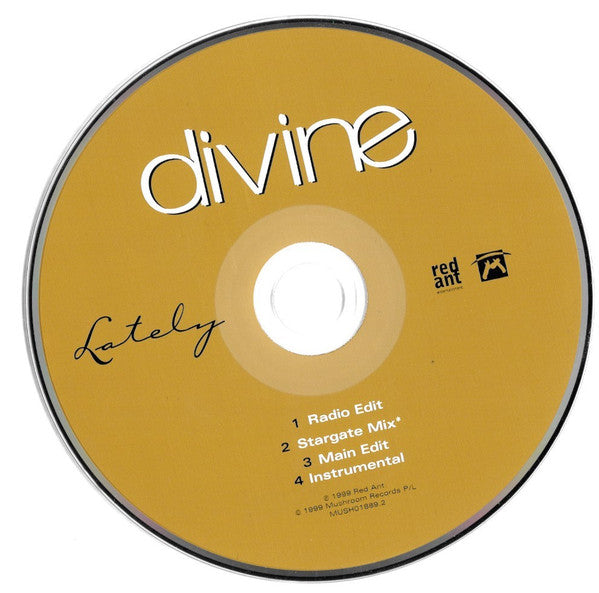 Divine (2) : Lately (CD, Single)