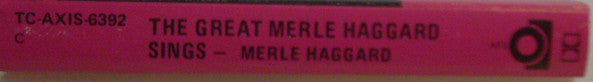 Merle Haggard : The Great Merle Haggard Sings (Cass, Comp)