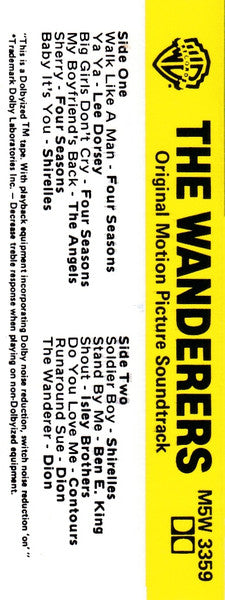Various : The Wanderers Soundtrack (Cass, Comp)