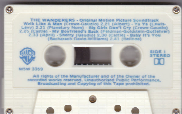 Various : The Wanderers Soundtrack (Cass, Comp)