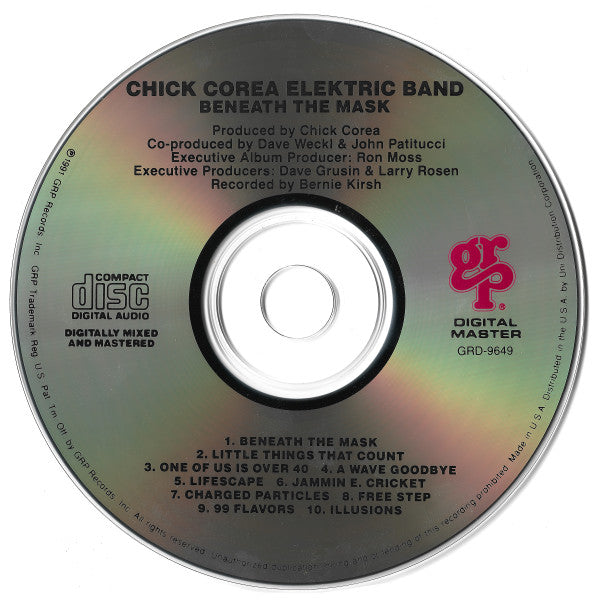 The Chick Corea Elektric Band : Beneath The Mask (CD, Album)