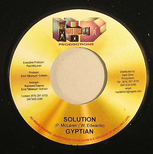 Gyptian / Ginjah : Solution / Stay Sweet (7")