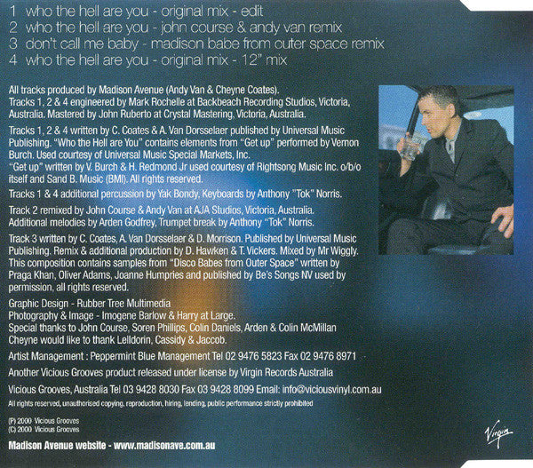 Madison Avenue : Who The Hell Are You (CD, Single)