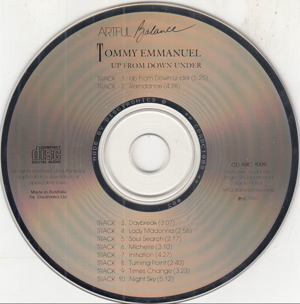 Tommy Emmanuel : Up From Down Under (CD, Album)
