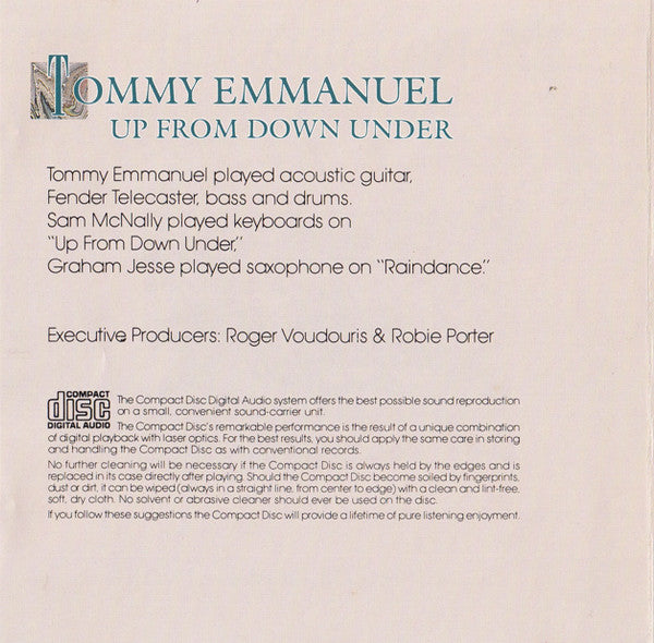Tommy Emmanuel : Up From Down Under (CD, Album)