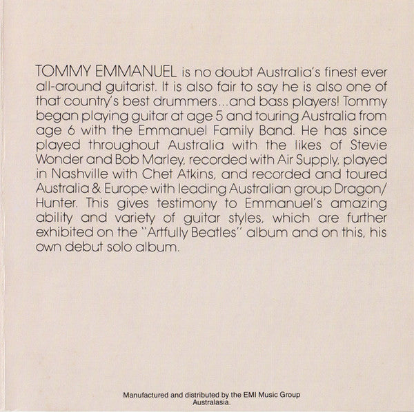 Tommy Emmanuel : Up From Down Under (CD, Album)