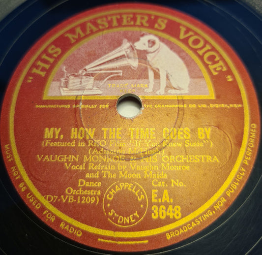 Vaughn Monroe And His Orchestra : You Can't Hide Your Heart Behind A Kiss / My, How The Time Goes By (Shellac, 10")
