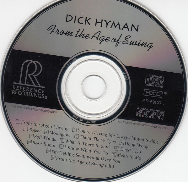 Dick Hyman : From The Age Of Swing (HDCD, Album)