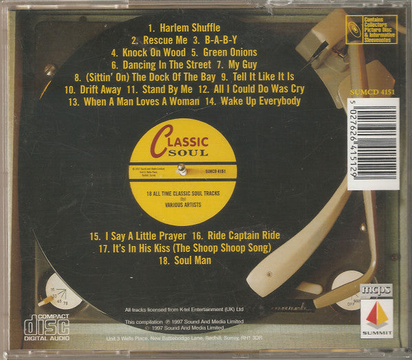 Various : Classic Soul - 18 All Time Classic Soul Tracks (CD, Comp)
