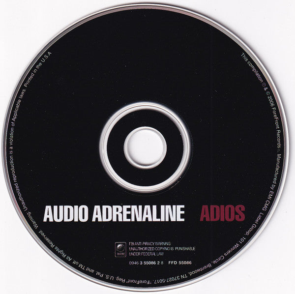 Audio Adrenaline : Adios (The Greatest Hits) (CD, Comp)