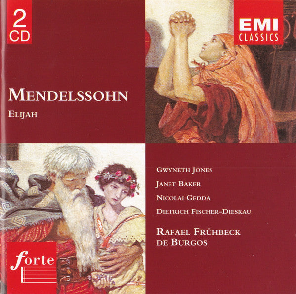 Mendelssohn*, Gwyneth Jones, Janet Baker, Nicolai Gedda, Dietrich Fischer-Dieskau, Rafael Frühbeck De Burgos : Elijah (2xCD, RE, RM)