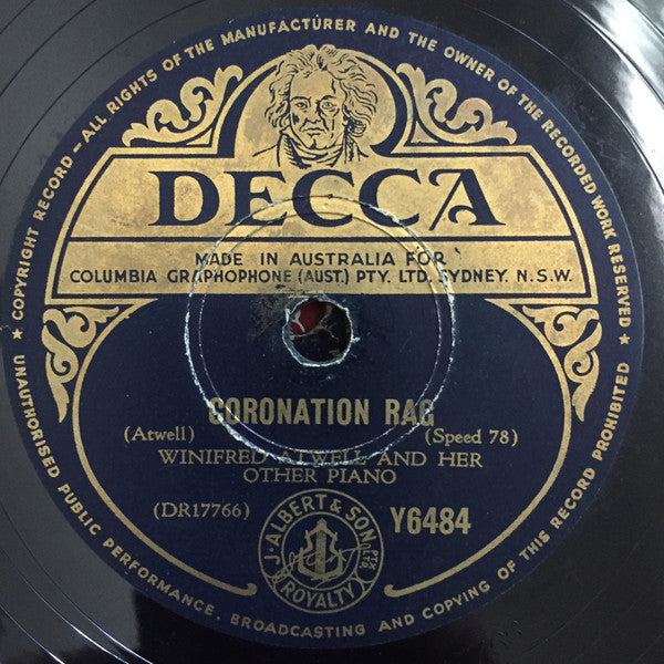 Winifred Atwell : Coronation Rag / Bounce The Boogie (Shellac, 10")
