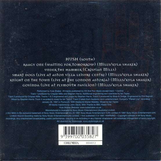 Kula Shaker : Hush (CD, Single, Car)