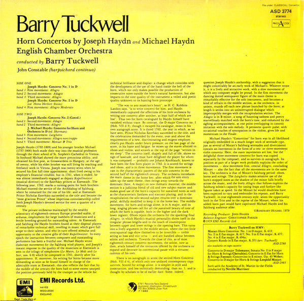 Haydn* & Haydn* / Barry Tuckwell & English Chamber Orchestra : Horn Concertos (LP, Album)