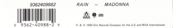 Madonna : Rain (CD, Maxi)