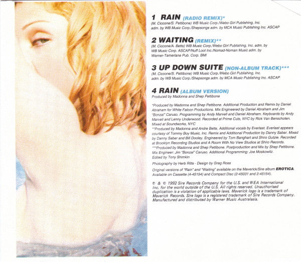 Madonna : Rain (CD, Maxi)