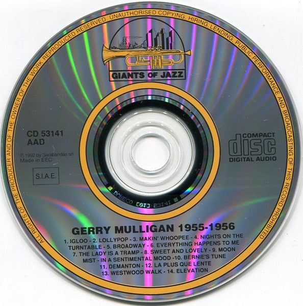 Gerry Mulligan Sextet* : Gerry Mulligan Sextet 1955 - 1956 (CD, Comp)