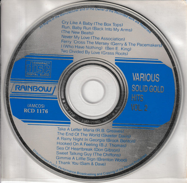 Various : Solid Gold Hits Volume 2 (CD, Comp)